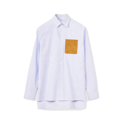 로에베 남성 아나그램 스트라이프 셔츠 - Loewe Mens Anagram Stripe Shirt - loc16534x