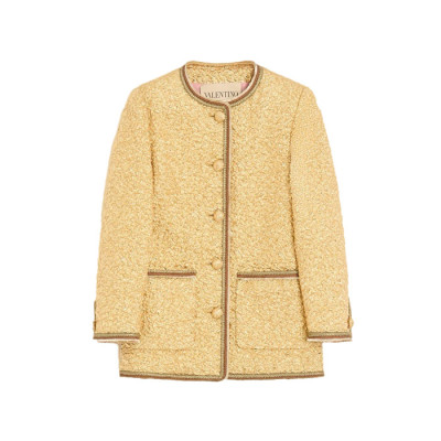 발렌티노 여성 메탈릭 트림 재킷 - Valentino Womens Metallic Metallic Trim Jacket - val16587x