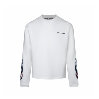 크롬하츠 남성 라운드 긴팔티 - Chrome Hearts Mens Round Tshirt - chc16617x