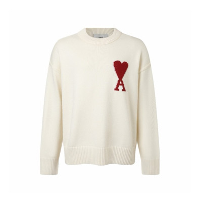 아미 남/녀 라운드 니트 - Ami Unisex Round Knitwear - amc16628x