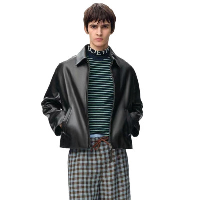 로에베 남성 가죽 자켓 - Loewe Mens Leather Jacket - loc16727x
