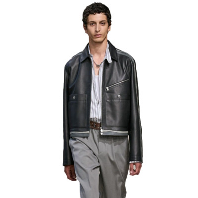 에르메스 남성 가죽 자켓 - Hermes Mens Leather Jacket - hec16838x