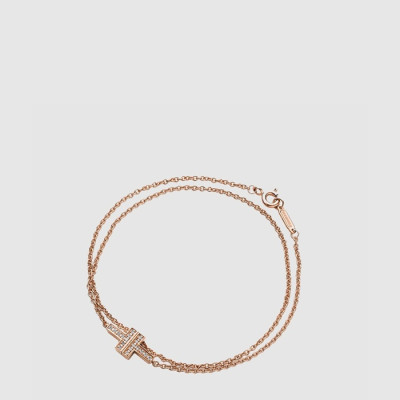 티파니 여성 더블 체인 다이아 브레이슬릿 - Tiffany & Co Womens Double Chain Diamond Bracelet - acc9107x