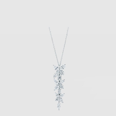 티파니 여성 클러스터 드롭 펜던트 네크리스 - Tiffany Womens Mixed Cluster Drop Pendant Necklace - acc9205x