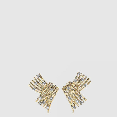 티파니 여성 V 로프 이어 클립 이어링 - Tiffany Womens  V-rope Ear Clip Earring - acc9304x