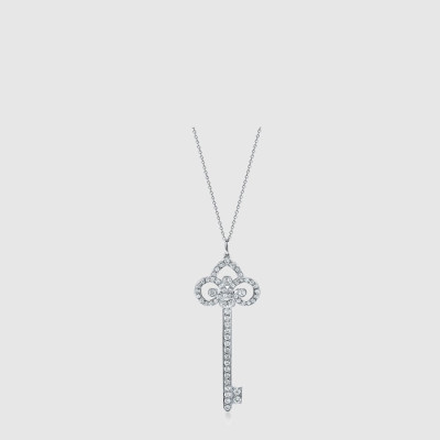 티파니 여성 앤코 플러어 디 리스 키 펜던트 네크리스 - Tiffany & Co Womens Anco Flower D Rise Key Pendant Necklace - acc9349x
