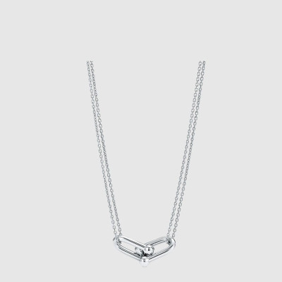 티파니 여성 더블 링크 펜던트 네크리스 - Tiffany & Co Womens Double Link Pendant Necklace - acc9351x