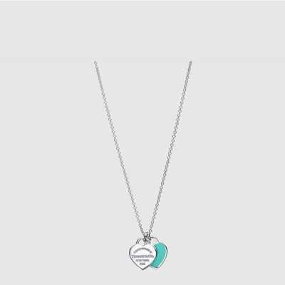티파니 여성 더블 하트 태그 목걸이 - Tiffany Womens Double Heart Tag Necklace - acc9360x