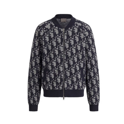 디올 남성 집업 니트 - Dior Mens Zip Up Sweater - dic17096x