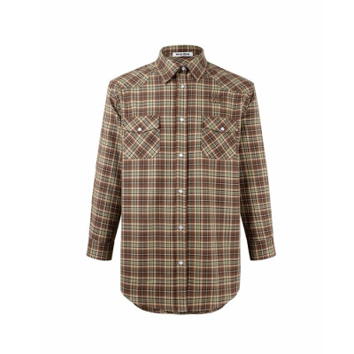 미우미우 남/녀 체크 셔츠 - Miumiu Unisex Flanner Shirts - mic17235x
