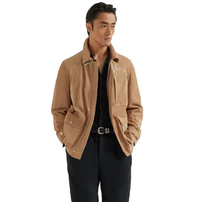 브루넬로쿠치넬리 남성 가죽 자켓 - Brunello Cucinelli Mens Leather Jacket - brc17281x