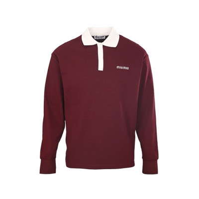 미우미우 남성 폴로 긴팔티 - Miumiu Mens Polo Tshirt - mic17326x