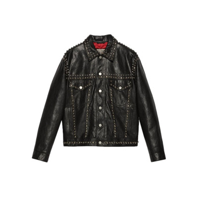 구찌 남성 가죽 자켓 - Gucci Mens Leather Jacket - guc17342x