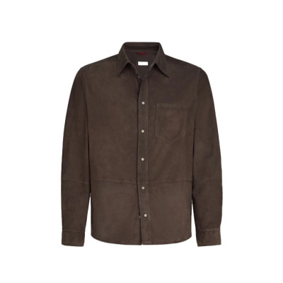 브루넬로쿠치넬리 남성 가죽 자켓 - Brunello Cucinelli Mens Leather Jacket - brc17522x