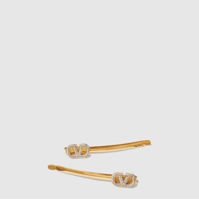 발렌티노 여성 골드 헤어 클립 - Valentino Womens Gold Hair Clip - acc10411x