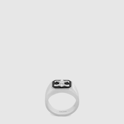 셀린느 여성 트리옹프 드 리 시그넷 링 - Celine Womens Triomphe de Lys Signet Ring - acc10475x