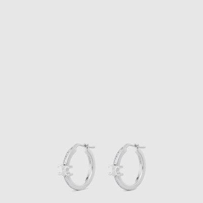 셀린느 여성 트리옹프 스파클 후프 이어링 - Celine Womens Triomphe Sparkle Hoop Earring - acc10491x