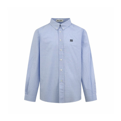 미우미우 여성 체크 셔츠 - Miumiu Womens Dress Shirts - mic17688x