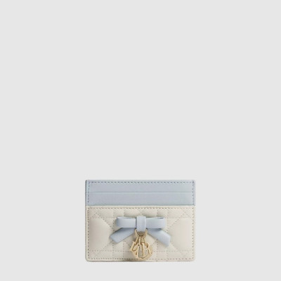 디올 여성 레이디 디올 프리지아 카드 지갑 - Dior Womens Lady Dior Freesia Card Wallet - diw1124x