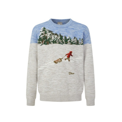 디올 남/녀 라운드 스웨터 - Dior Unisex Round Sweater - dic17812x