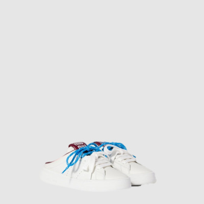 미우미우 여성 가죽 스니커즈 뮬 - Miumiu Womens Leather Sneaker Mules - mis14831x