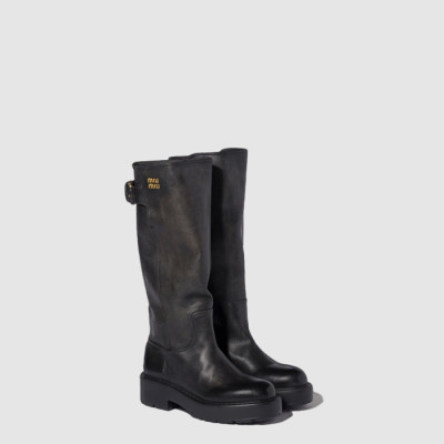 미우미우 여성 보이프렌드 버클 부츠 - Miumiu Womens Boyfriend Buckle Boots - mis14849x
